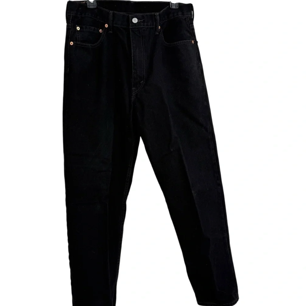 Levi's 550 Relaxed Fit Straight Black Denim Jeans Men Size 36x32 Style S40196